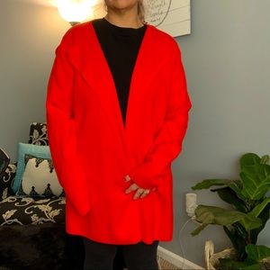 J Crew Sweater Vanessa Cardigan in Poppy Red XL